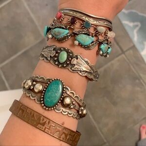 Vintage native American Copper Link Bracelet Thunderbird bracelet